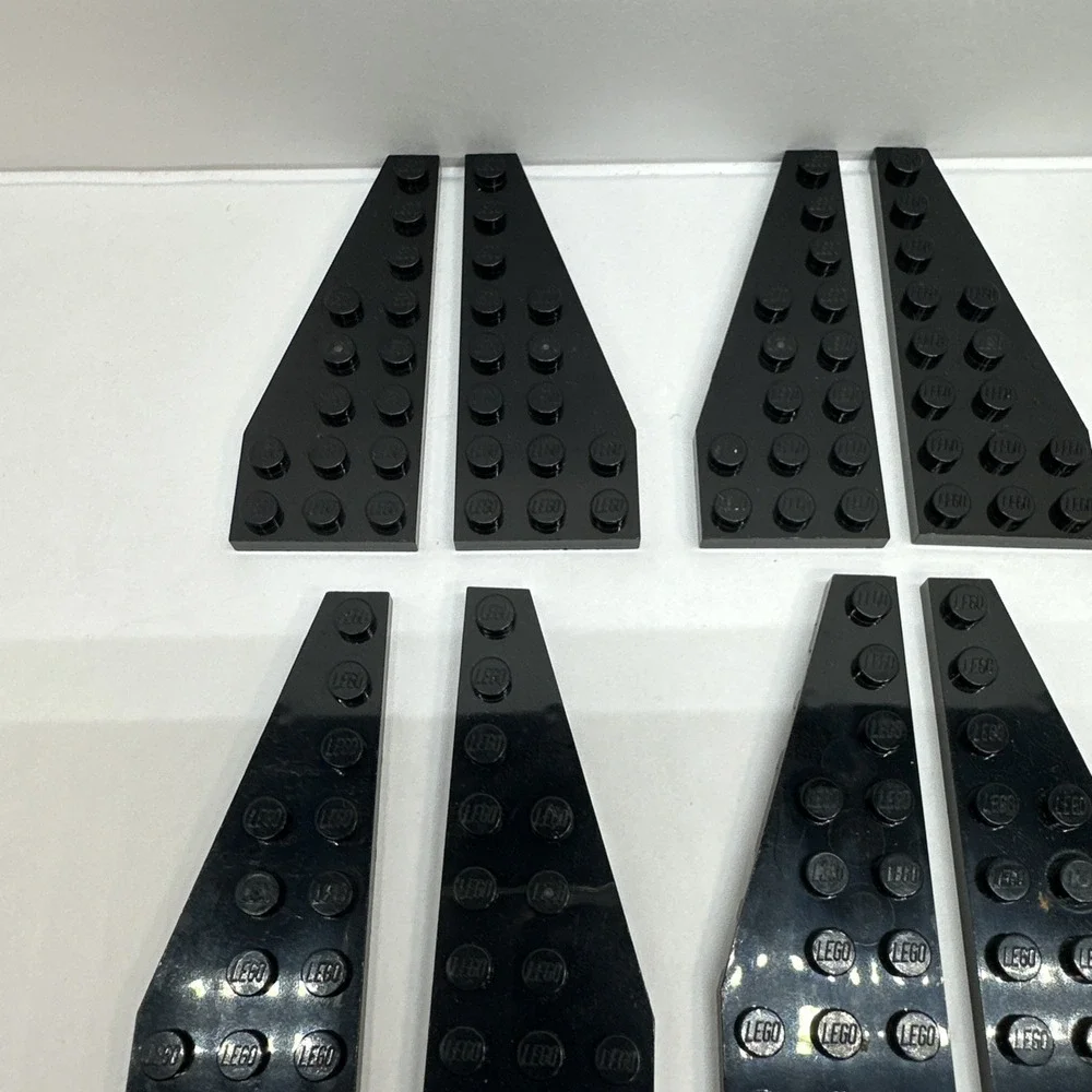 LEGO Parts - Black Wedge, Plate 8 x 3 Pentagonal Left & Right 50305‎ 50304 Lot